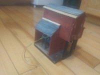 ho scale saw mill log  building with working motor in it