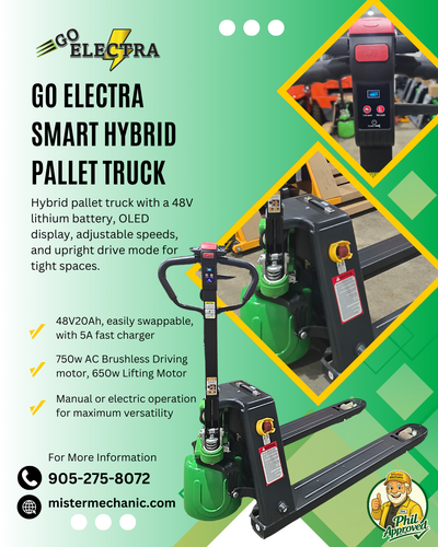 GO ELECTRA Smart Hybrid Pallet Truck (4,400 lb Capacity), View more