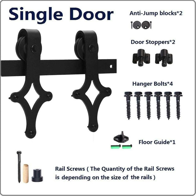 6.6ft Barndoor Hardware Kit in Windows, Doors & Trim in Edmonton - Image 4