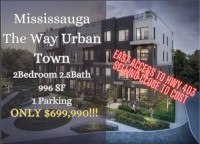 Mississauga Townhouse The Way Urban Town For ONLY $699k!!!