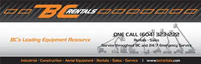 BC Rentals, BC’s longest established and most respected equipment rental, sales and service provider...