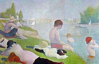 'Bathing at Asnieres' by G. Seurat – Laminated Poster Print