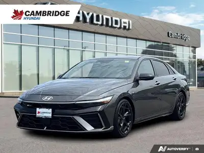 The crisp 2025 Hyundai Elantra N Line Ultimate, sporting a dynamic Amazon Grey exterior and a sophis...