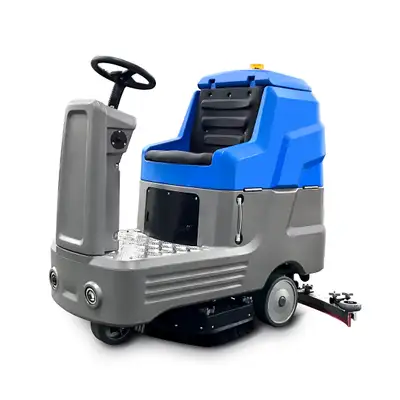 Electric Ride-On Floor Scrubber Cleaner – 40" Sweeper, B30C70S, View more