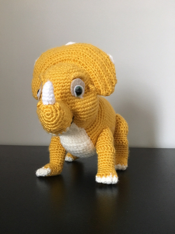Crocheted baby triceratop, Cera in Toys & Games in Hamilton - Image 4