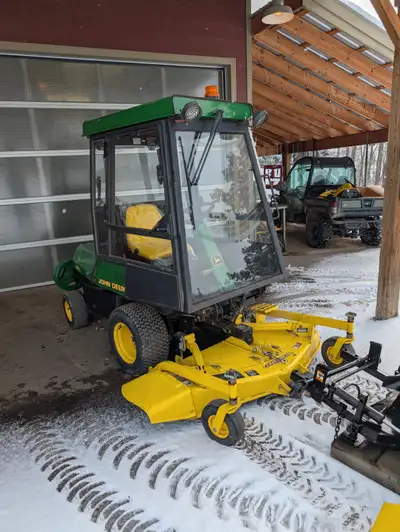John deere F911 heated cab sweeper mowing deck, View more