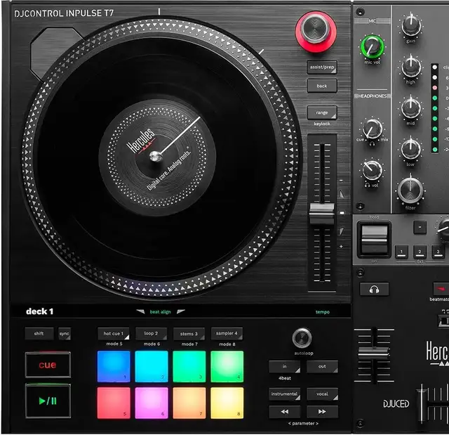 Hercules DJControl Inpulse T7 2-Deck Motorized DJ Controller in Performance & DJ Equipment in Edmonton - Image 4