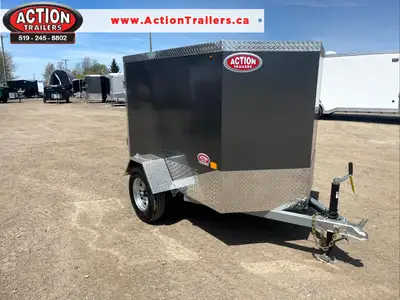 CANADIAN MADE GALVANIZED COMPACT CARGO 4' X 6' ENCLOSED CARGO TRAILER! The Canadian Made Compact Car...