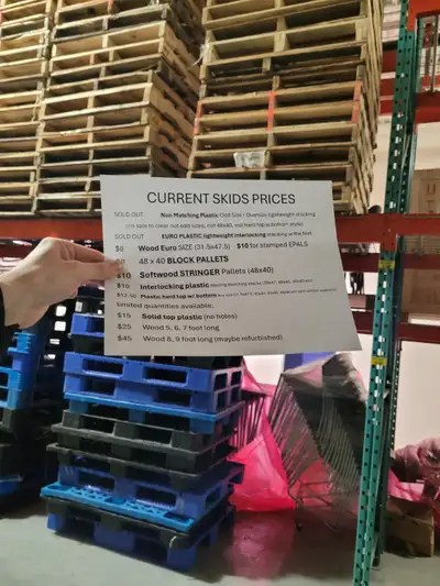48x40 WOOD pallets. NO BROKEN no rotten GOOD used skids handsort, View more