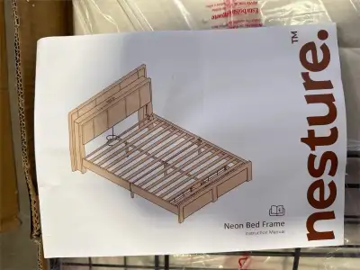 BRAND NEW - nesture Full/Double Wood Upholstered Storage bed fra, View more