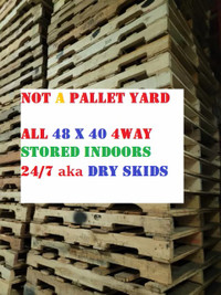 PLASTIC pallets (43x43, 45x45x 48x40 inch) NO PICKY CHOOSEY plz!