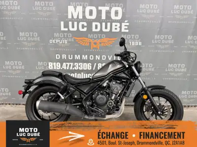 2022 Honda Rebel 500 ABS Honda Rebel 500 ABS 2022 SEULEMENT 5 866 KM FREINS ABS SIÈGE PASSAGER Nous...