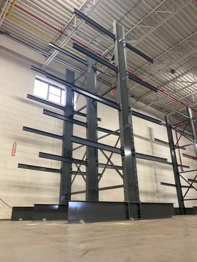8’, 12’ and 16’ tall Cantilever Racking in stock & pallet racks