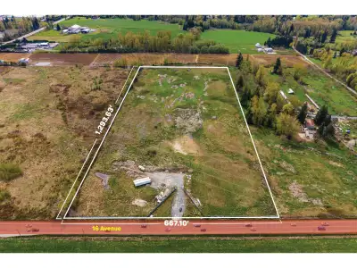 19.75 ACRES OF LAND IN LANGLEY. Flat land with fertile soil for various crops, such as fruits and ve...