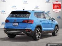 New Price! Odometer is 3459 kilometers below market average! Blue 2023 Volkswagen Taos Highline AWD... (image 4)