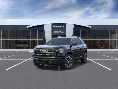 Introducing the stunning 2027 GMC Terrain AWD Elevation, a sophisticated SUV in sleek black that pai...