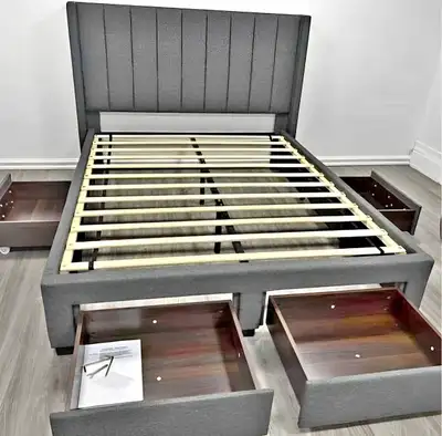 Queen Size Wooden Bed, View more