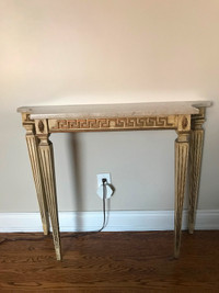 Vintage Hall Console Table / Matching Mirror