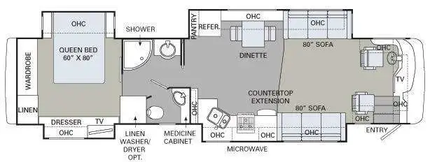 2009 Holiday Rambler Endeavor 41 PDQ 062,221 Miles in RVs & Motorhomes in Moncton - Image 3