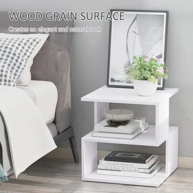 Light Nightstand - Slim Bedside Stand for Small Spaces64661853798529123