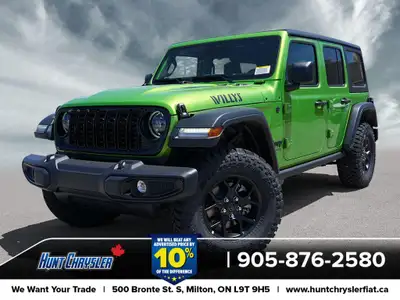 4X4 - V6 - WILLYS - ELOCK - HTD STS - HTD WHL - RMT STRT - ALPINE - BLND - PRK ASST - HARDTOP - OFF...