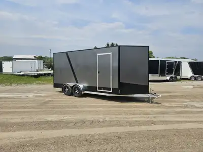 Beckner Elite All Aluminum 7X16X7 3'6" V-nose 7' Interior Height 32" Curb side door with aluminum do...