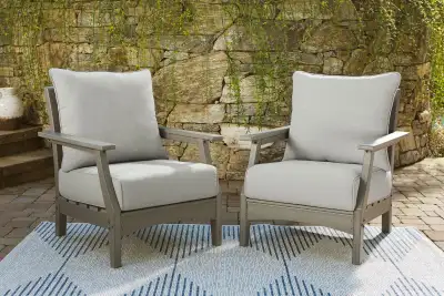 Visola - Lounge Chair w/Cushion (Set of 2) - Gray, View more