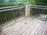 Cedar deck railing bannister 150 linear feet.