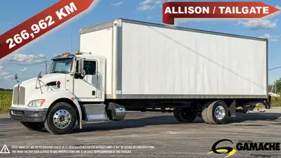 Heavy truck / Camion lourd - # STOCK: C-36369 2019 KENWORTH T370 CAMION FOURGON AVEC HAYON ÉLÉVATEUR...