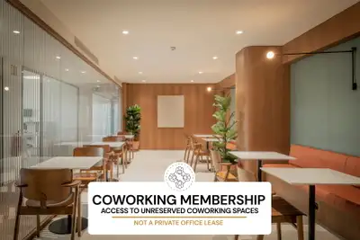 This offer includes access to unreserved coworking spaces. This coworking membership gives you acces...