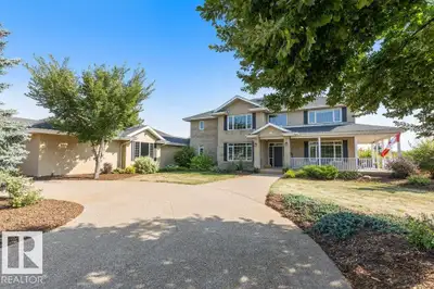 THIS ESTATE HAS IT ALL! Almost 10 acres of PRIME LAND -2 km west of St. Albert! With almost 6000 sq...