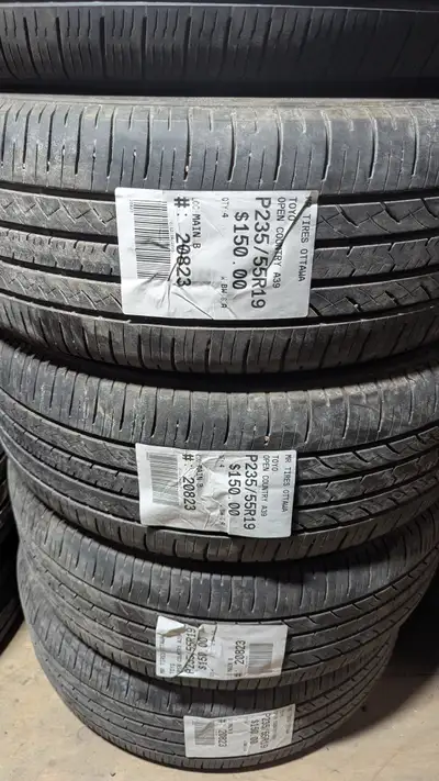 SET OF 4X TOYO OPEN COUNTRY A39 ALL SEASON TAG # 20823 Size: 235/55/19 235/55/19 Excellent condition...
