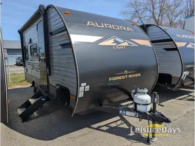Forest River Aurora Light travel trailer 15RDX highlights: Queen Bed U-Shaped Dinette Exterior Stora...