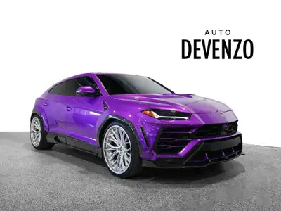 Beautiful 2021 Lamborghini URUS WIDEBODY KIT, Ad Persona Purple Paint on Black/Yellow Stitching, Car...