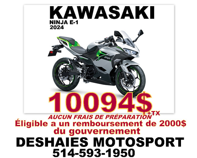 kawasaki,ninja e-1 dans Routières  à Ville de Montréal