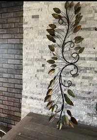 Bronze Leaves'  Metal Wall Hanging Art Work 48"
