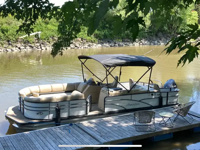 2018 Manitou 24 ENCORE PONTON 3 QUILLES DE LUXE, AVEC DEUX MOTEU in Powerboats & Motorboats in Lac-Saint-Jean - Image 3