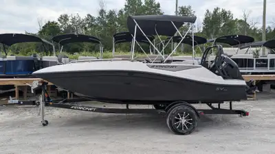 Marsh's Marina 2025 Starcraft SV 16 Side Console Deckboat powered by a Suzuki DF90 Four Stroke Outbo...