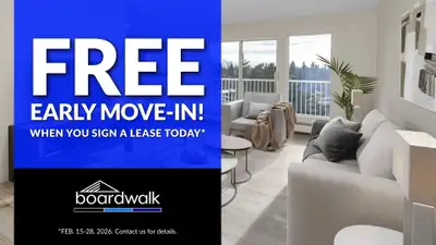 Move in after February 15 and enjoy the rest of February FREE, plus $1,200 off with a 1-year lease!...