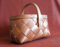 Vintage Hand Made Basket, Woven Wood, Medium Size City of Montréal Greater Montréal Preview