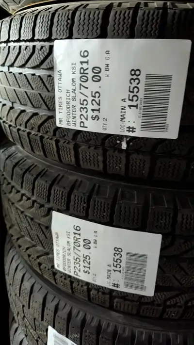 PAIR OF 2X P235/70R16 235/70/16 BFGOODRICH WINTER SLALOM SKI TAG # 15538 ** Please read details belo...