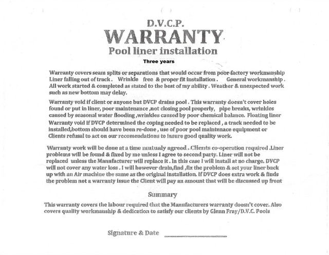 Inground Swimming Pool  Liners. Installed. 1989. Best Prices in Other in Markham / York Region - Image 4