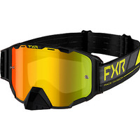 FXR Maverick  BLK/CHAR/HI VIS Goggles w/spare Clear Lens
