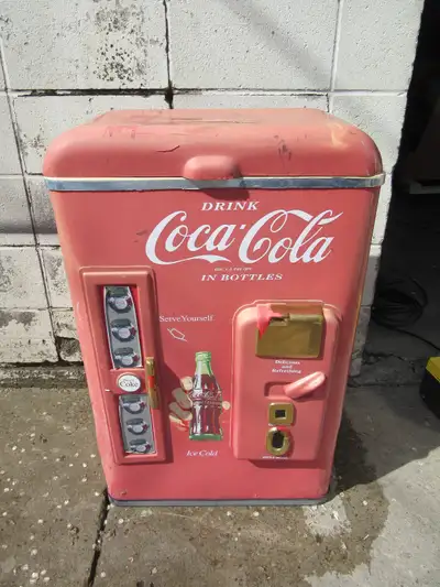 COKE CA COLA POP COOLER/ 65.00/CALL 780-729-8990