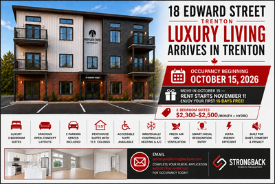 Introducing 18 Edward Street, Trenton Occupancy Beginning October 15, 2026 MOVE IN OCTOBER 15 RENT S...