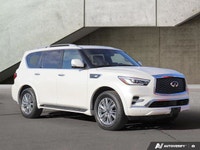 2023 Infiniti QX80 AWD LUXE One Owner, No Accidents. AWD, Pearl White over a Black Leather Interior.... (image 6)