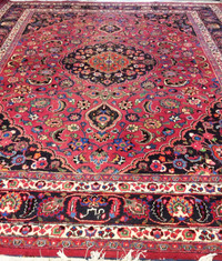 Handmade Wool Vintage Persian Rug,12.10 x 10 ft,one-of-a-kind