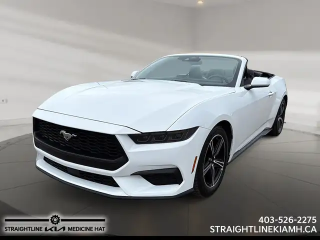 2025 Ford Mustang EcoBoost convertible, low kms, clean carfax, p