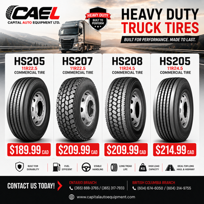 Keep your fleet moving with CAEL Heavy Duty Commercial Truck Tires, engineered for durability, fuel...