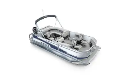 Princecraft Sportfisher 21 2-S (Pearl Grey)Mercury 60HP EngineTravel Cover(Grey)Nautical Blue Editio...